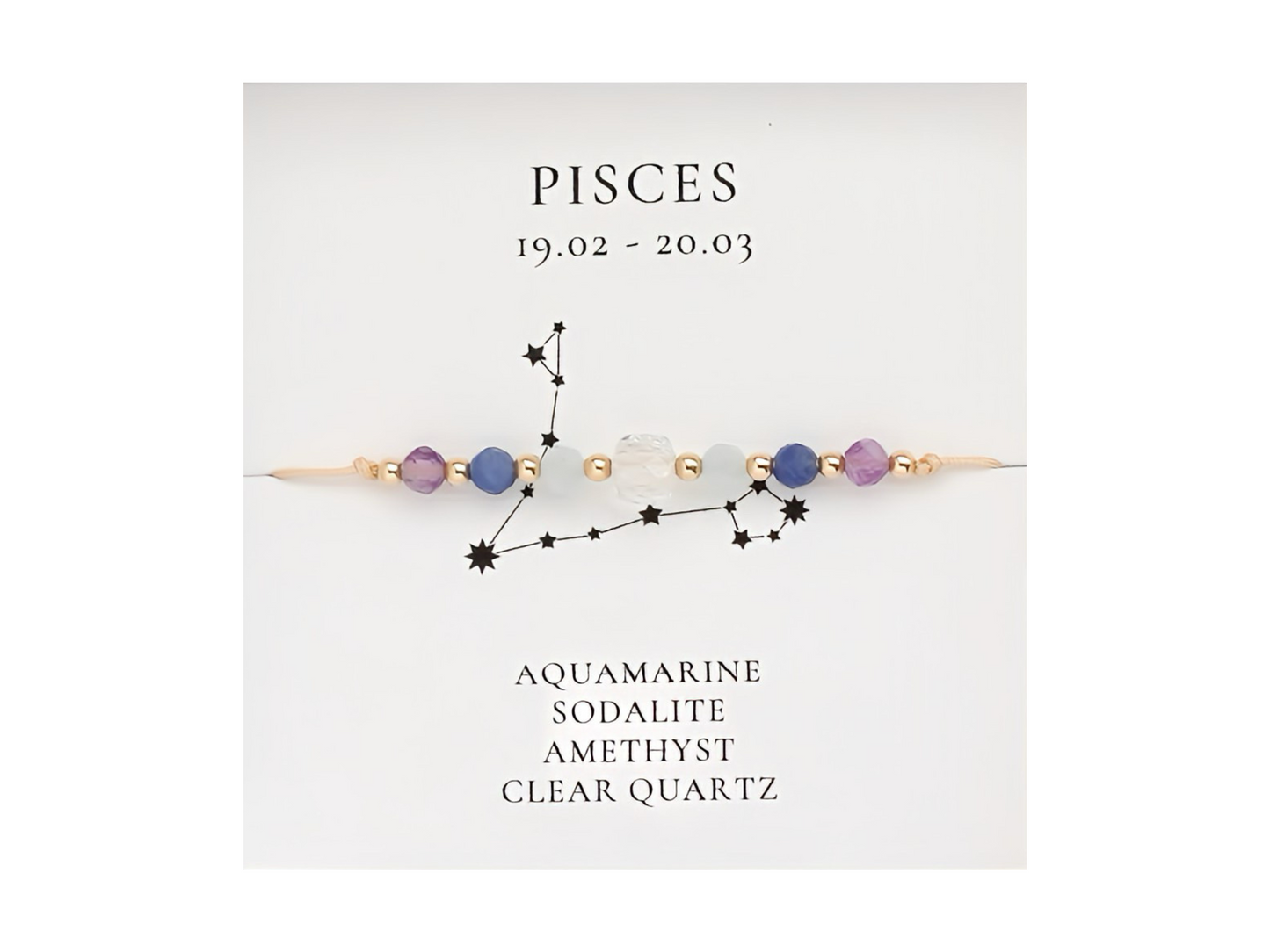 Pisces Gemstone Constellation Bracelet