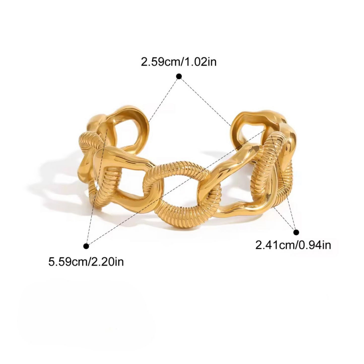 Sculpted Chain Link Cuff