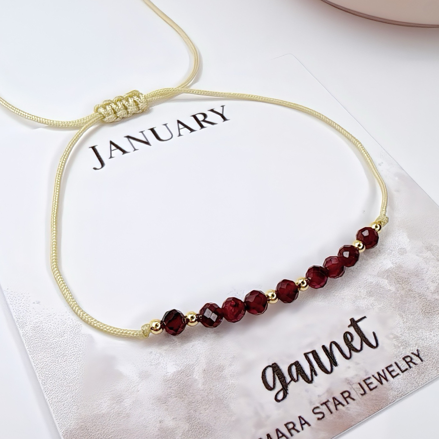 Garnet Bracelet January Birthstone