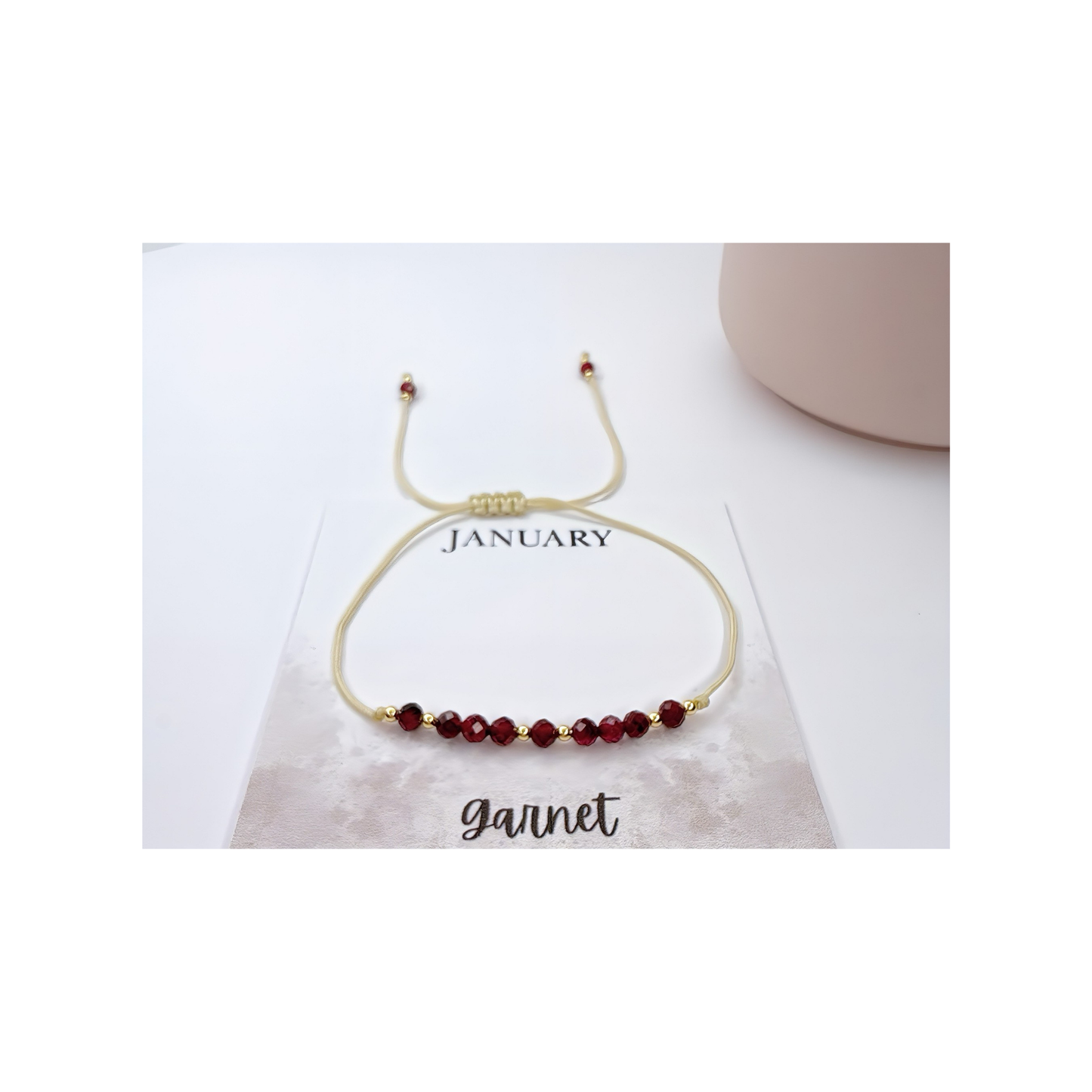 Garnet Bracelet January Birthstone