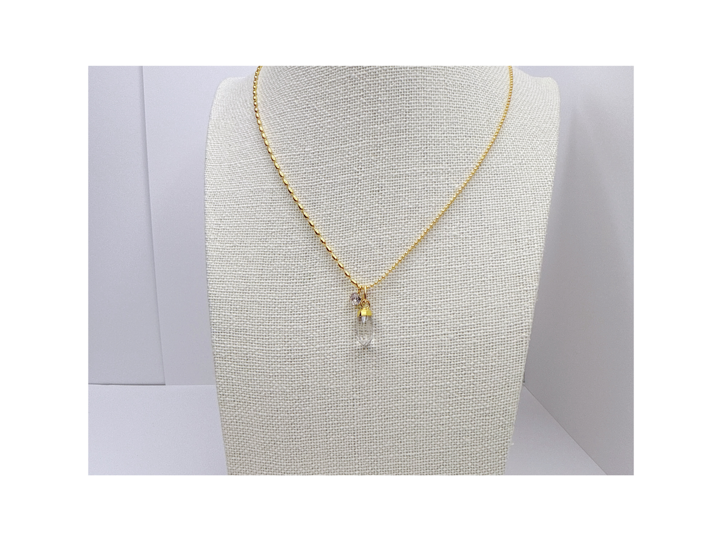 Clear Quartz Spike Necklace