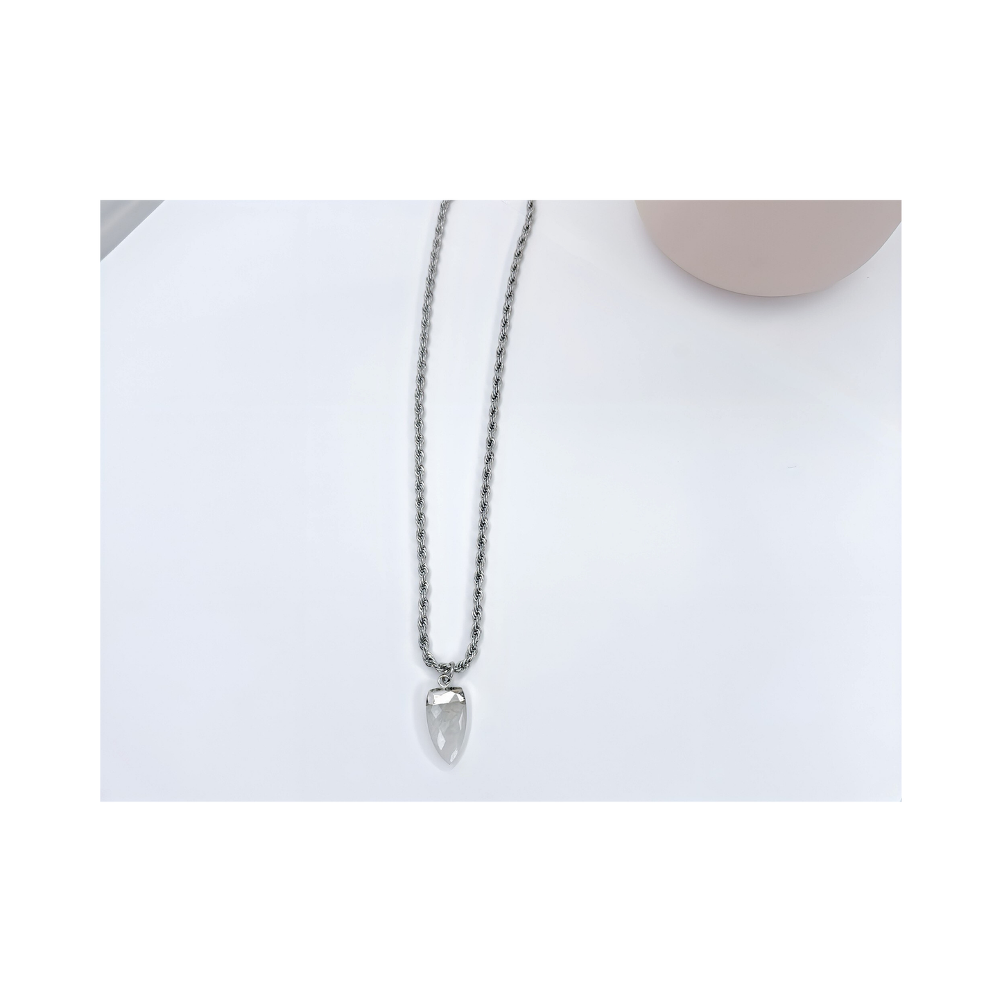 Moonstone Rope Chain Necklace