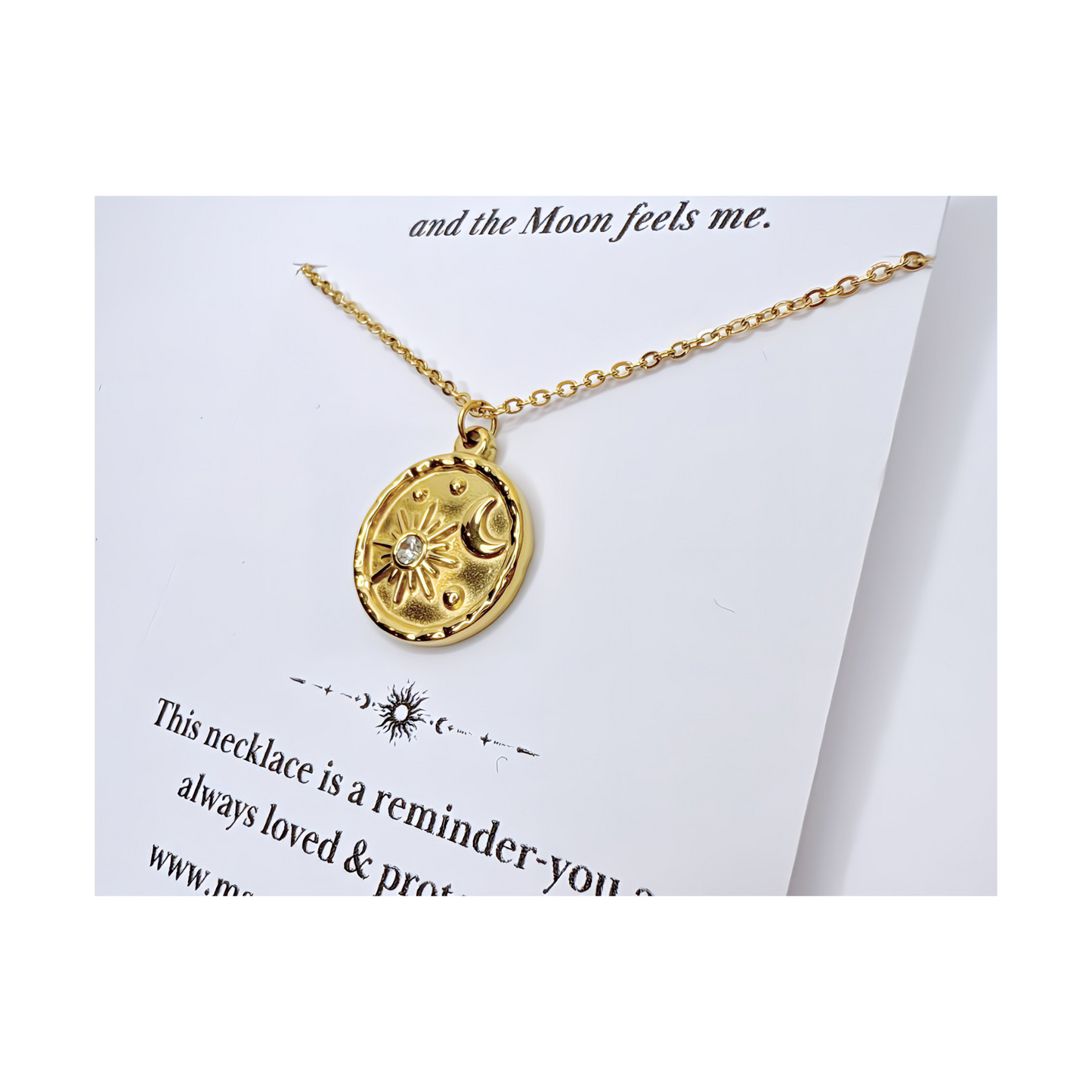 Sun Moon Pendant Necklace