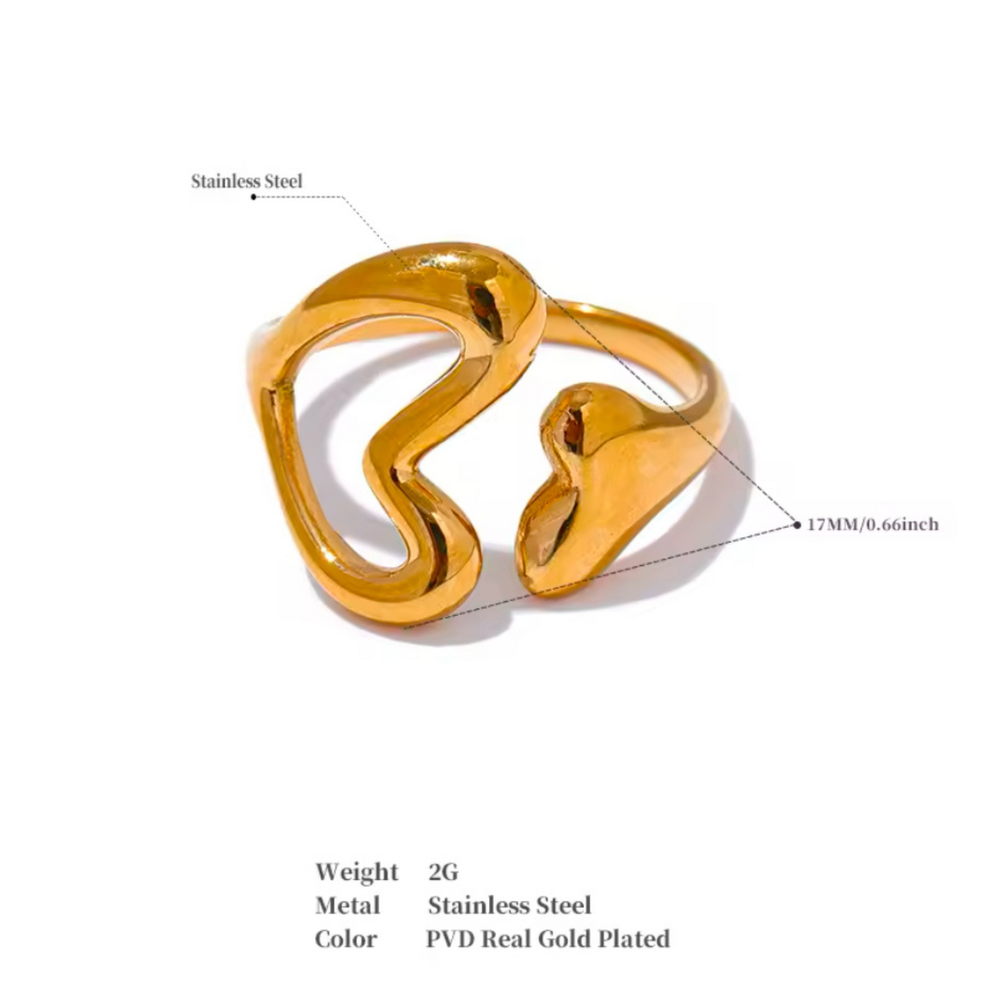 Open Wrap Heart Ring