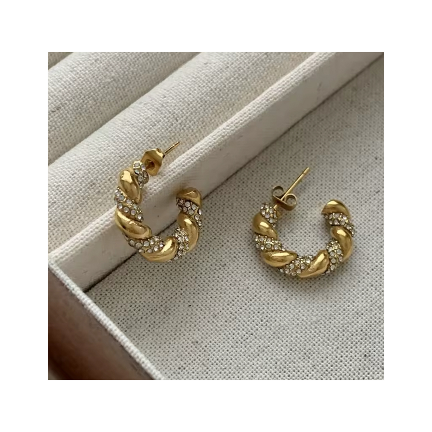 Twisty Gem Hoops