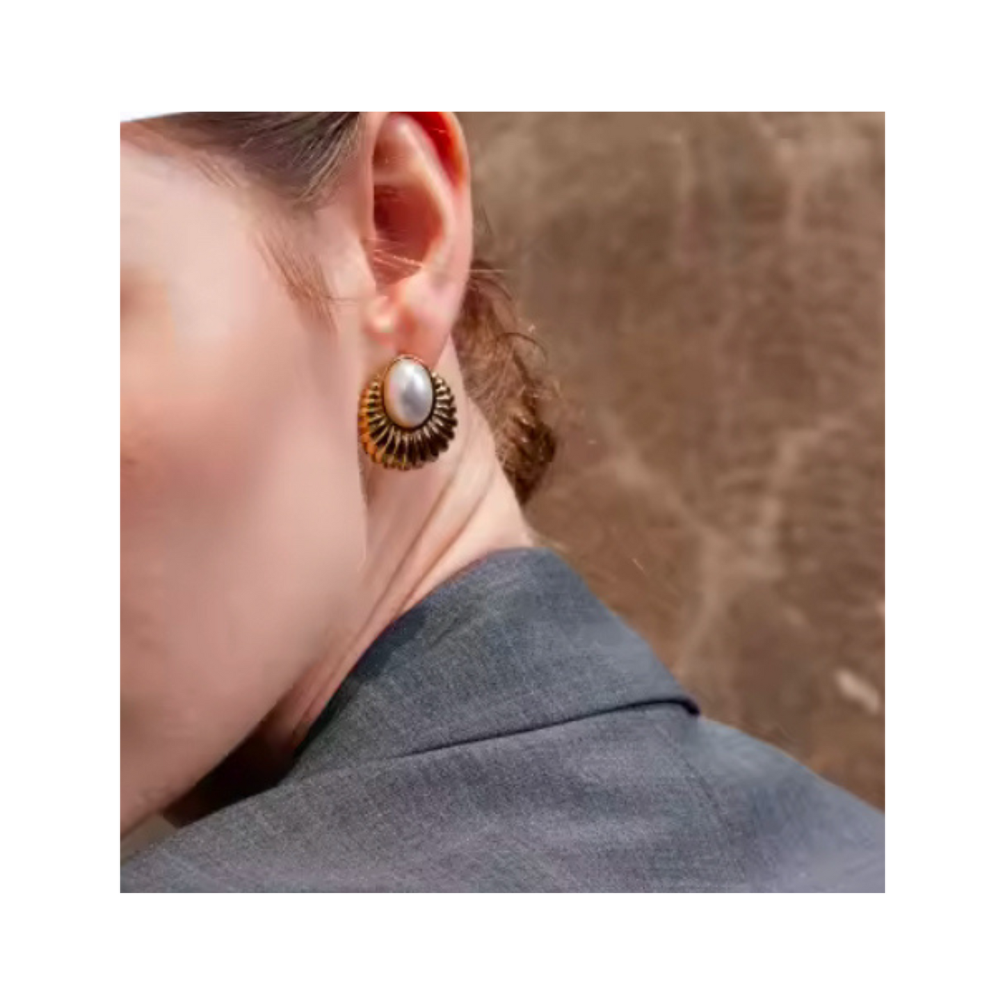 Vintage Inspired Pearl Studs