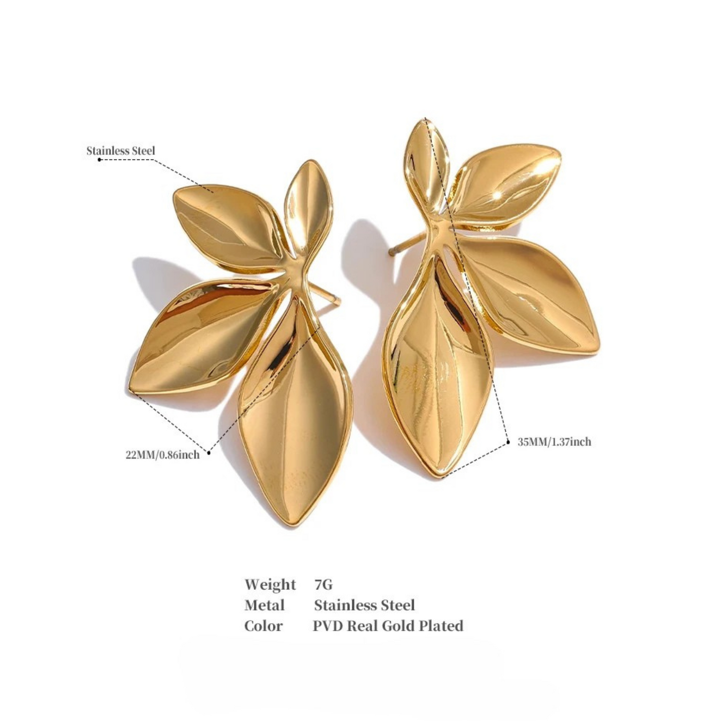 Fanned Out Floral Studs