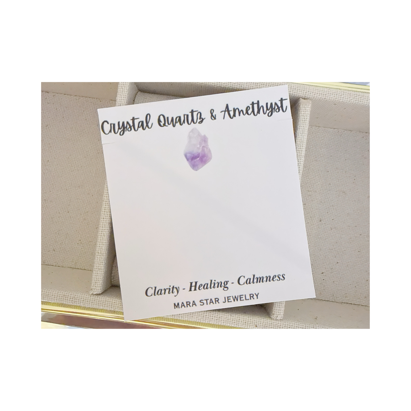 Crystal Quartz Amethyst Pendant Necklace: 18K Gold Vermeil Sterling Silver