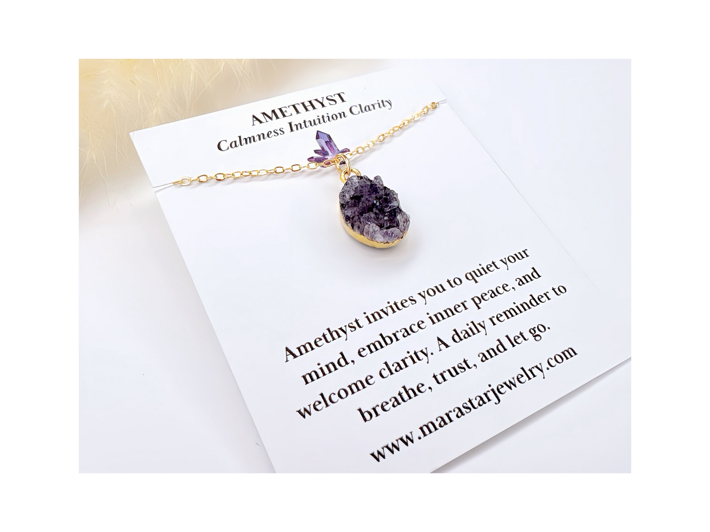 Raw Amethyst Cluster Necklace