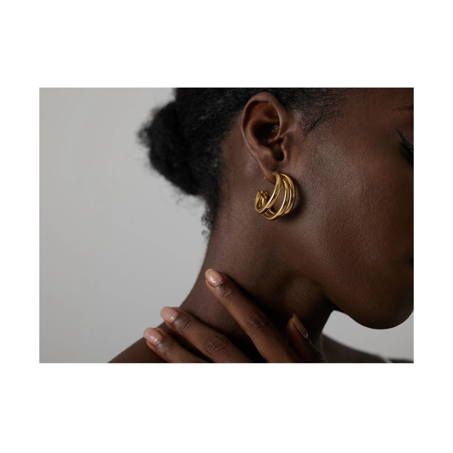 Triple Hoop Earring