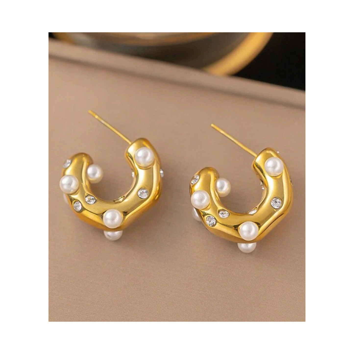 Pearl Gem Hoops