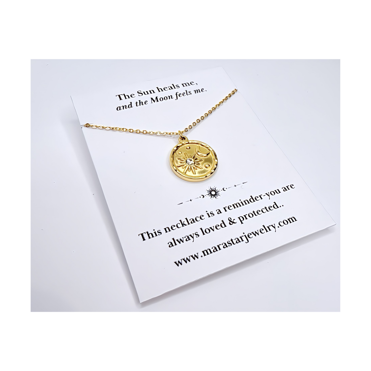 Sun Moon Pendant Necklace