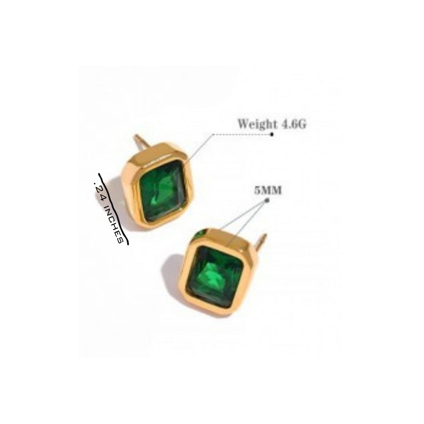 Gorg Green Gem Studs