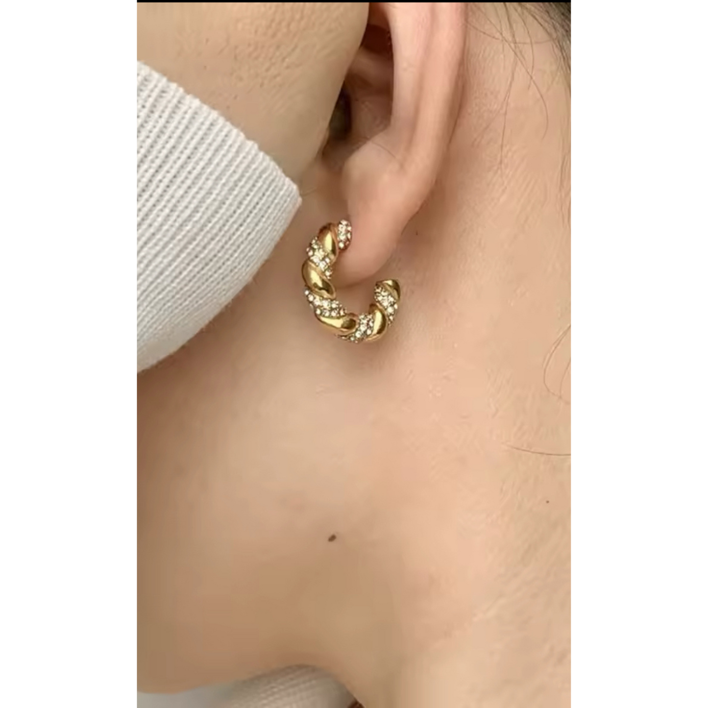 Twisty Gem Hoops