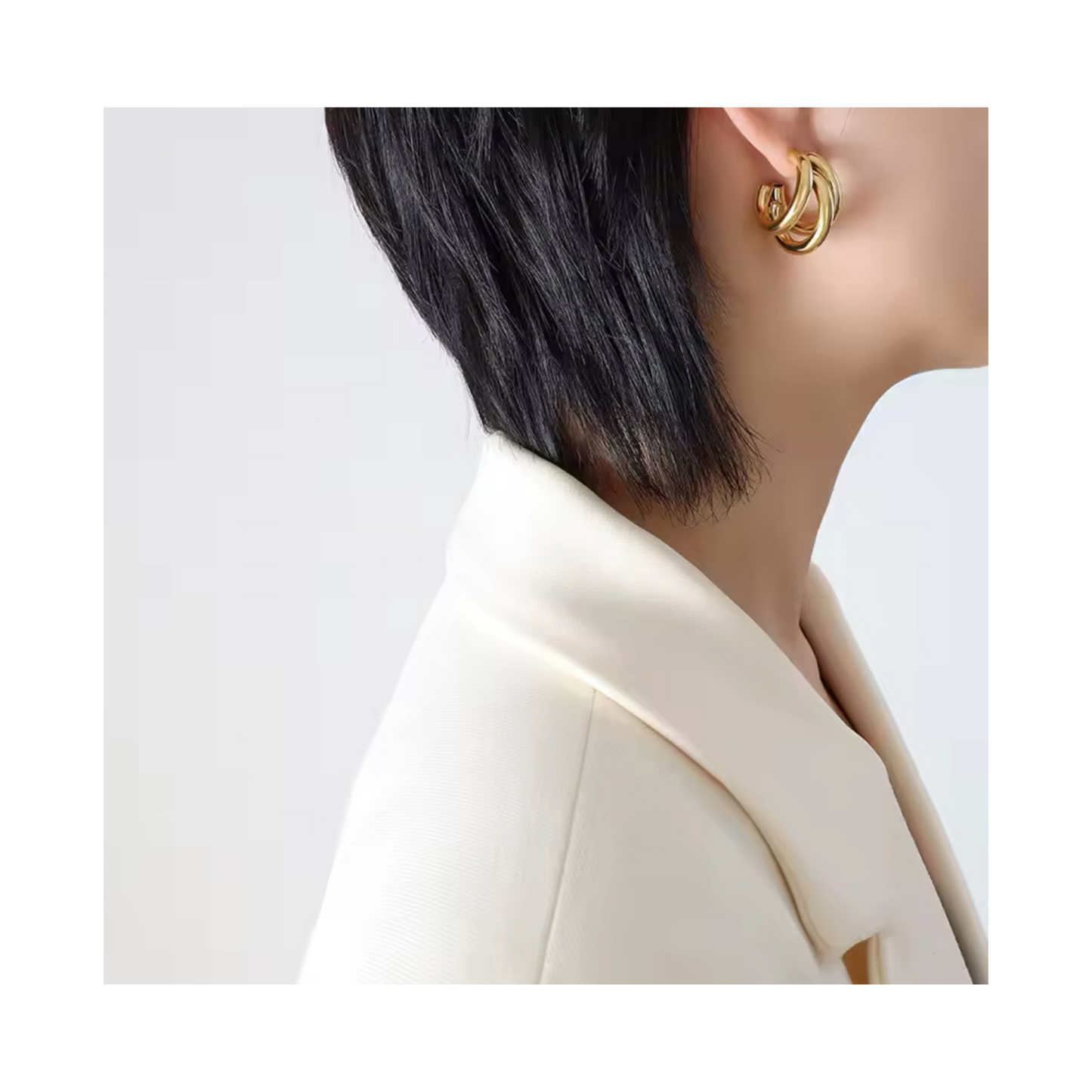 Triple Hoop Earring
