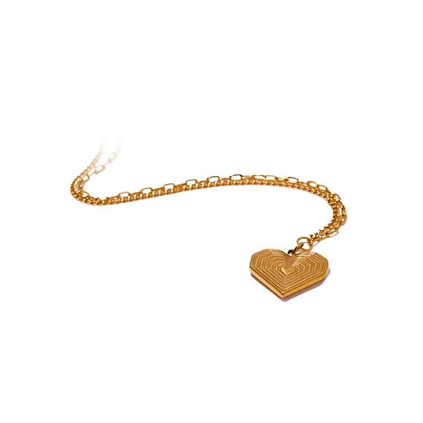 Mixed Chain Heart Necklace