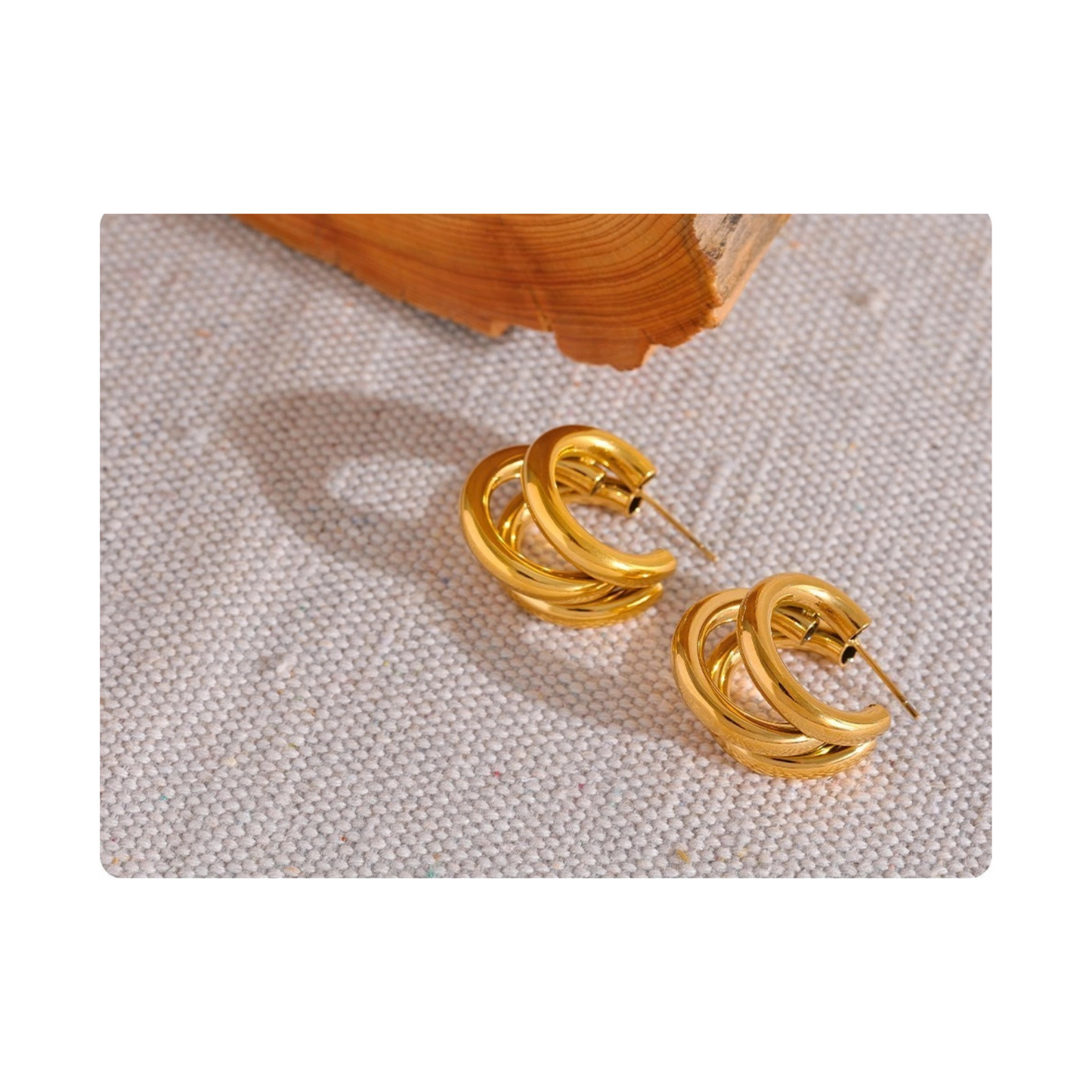 Triple Hoop Earring