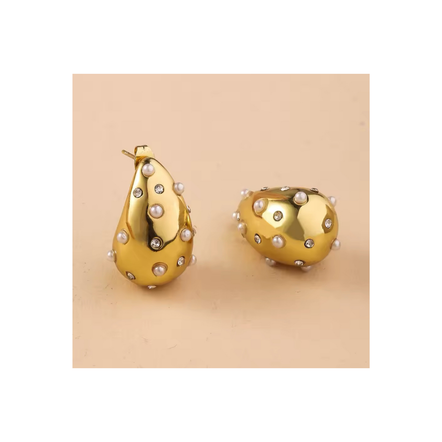 Pearl Jewel Water Drop Earrings