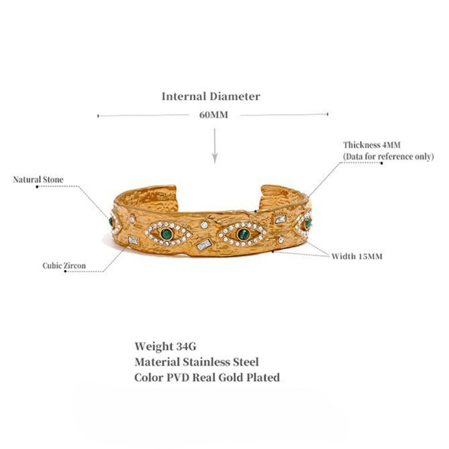 Malachite Eye Bangle