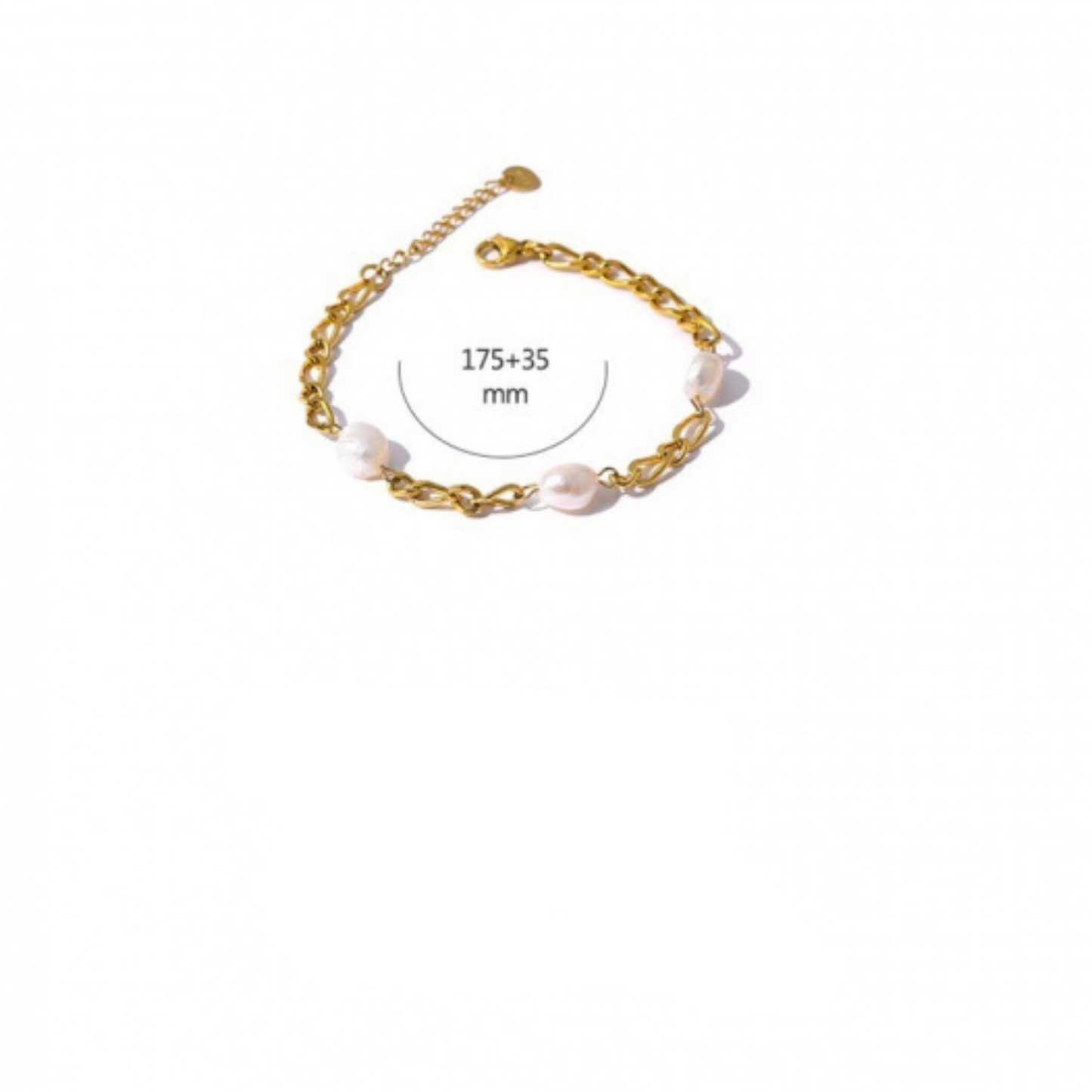 Gold Chain & Freshwater Pearl Bracelet