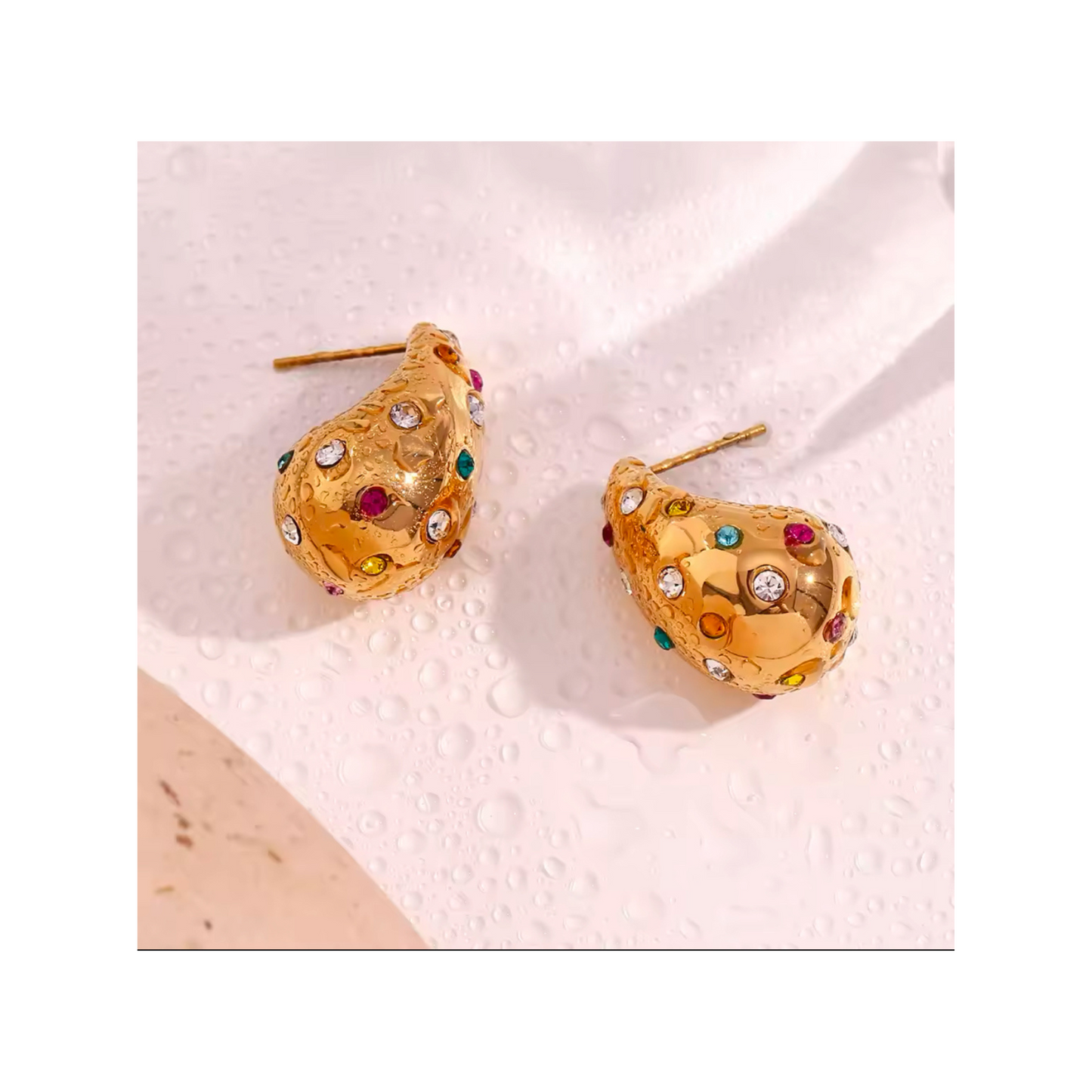 Pretty Gem Droplet Stud