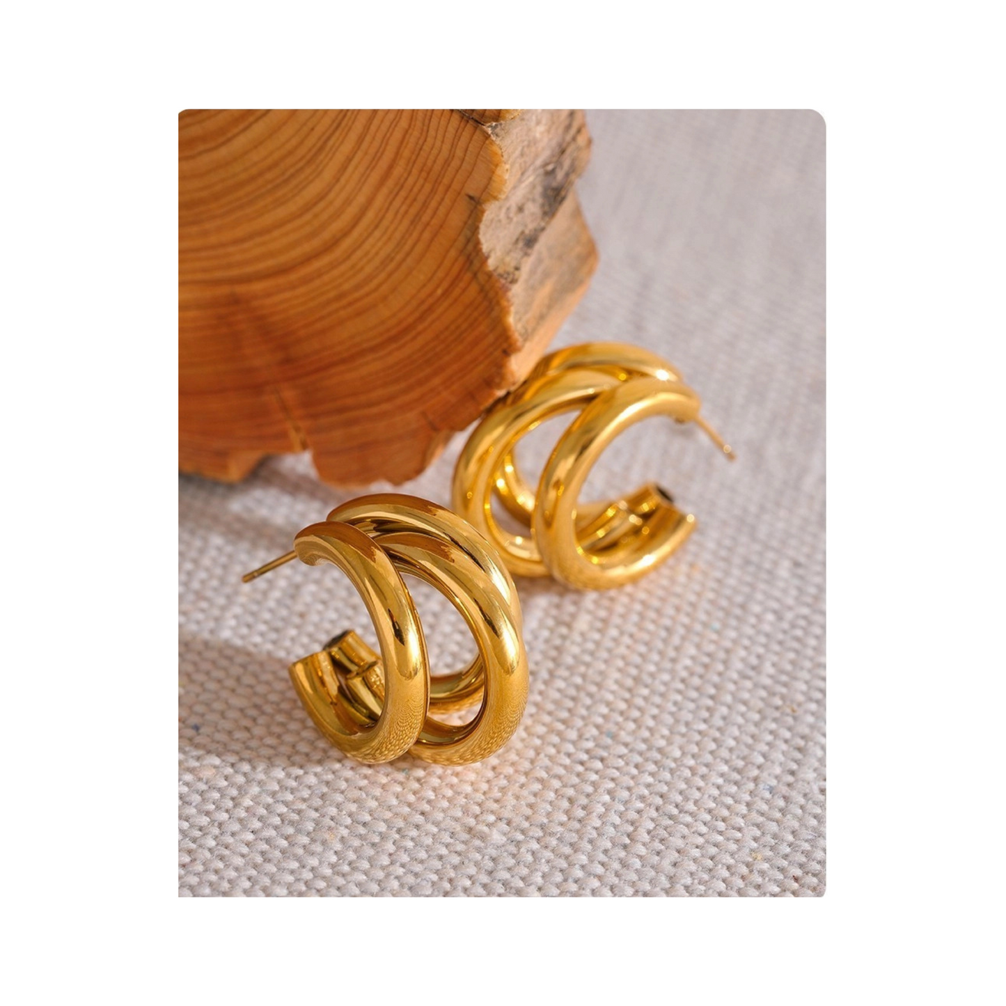 Triple Hoop Earring