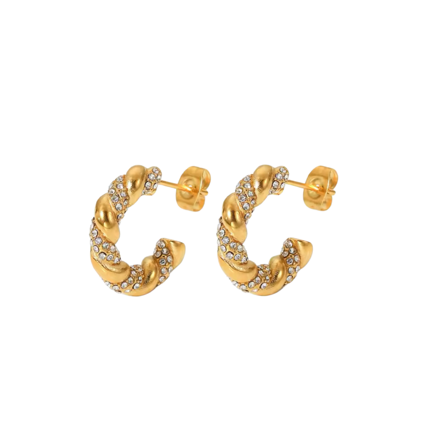 Twisty Gem Hoops