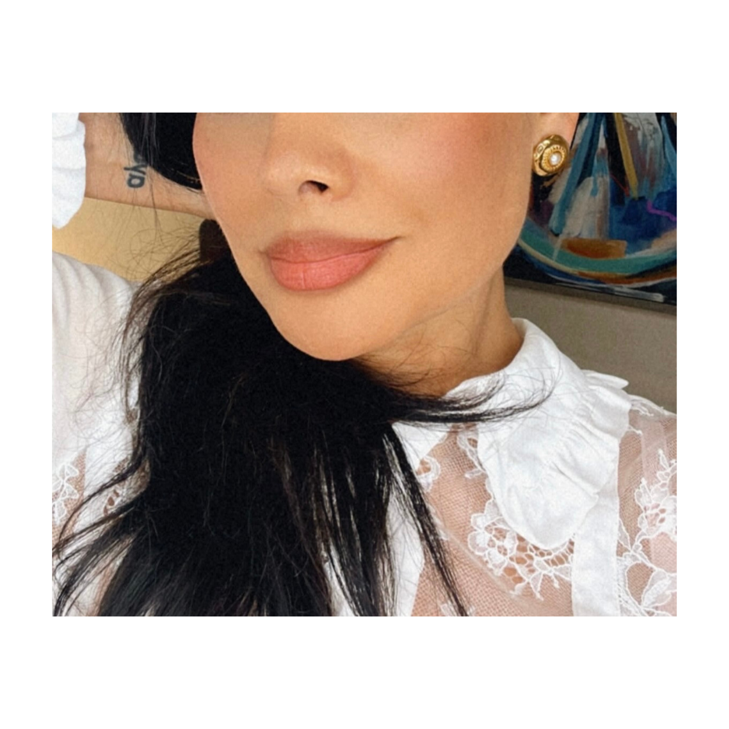 Vintage Style Pearl Button Earrings