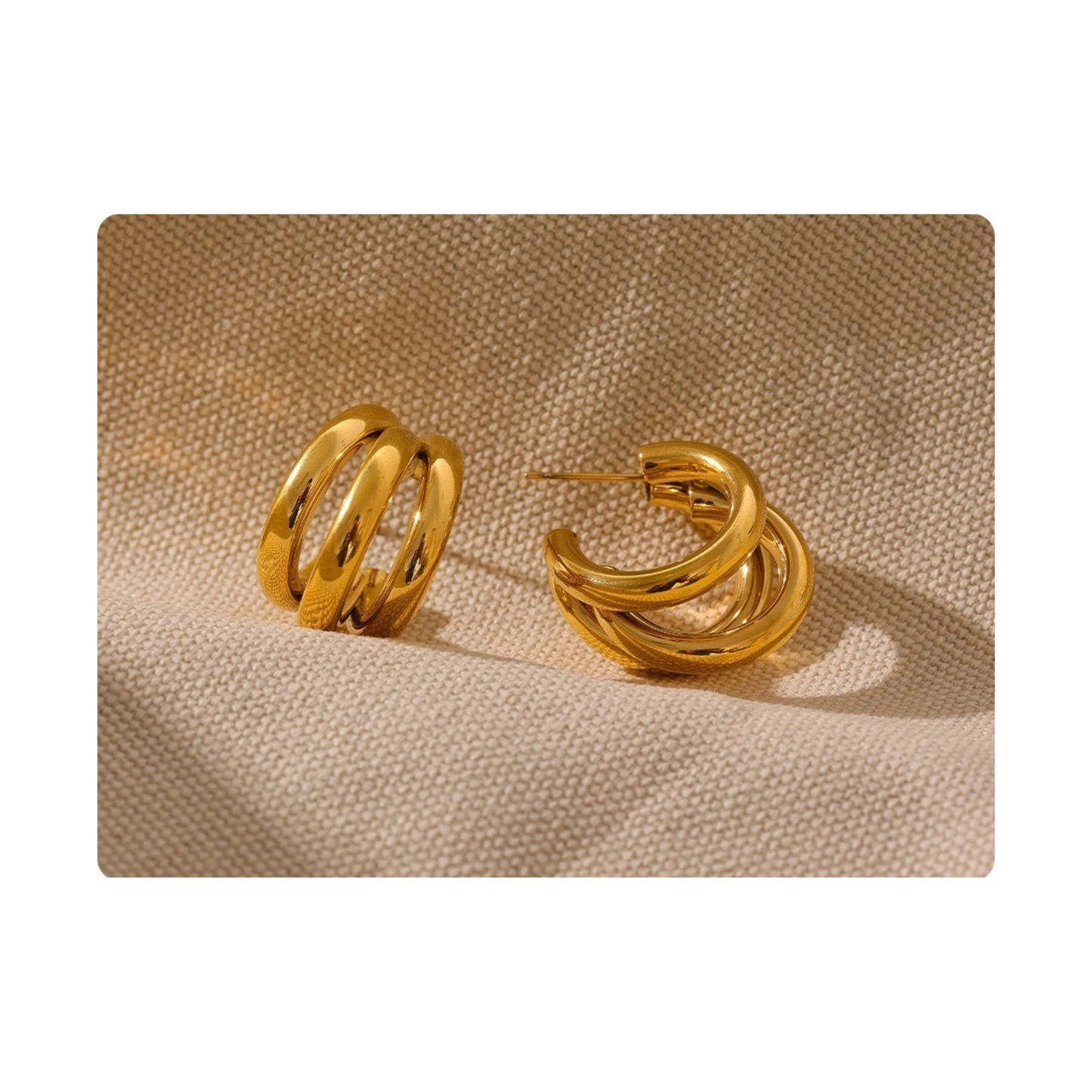 Triple Hoop Earring