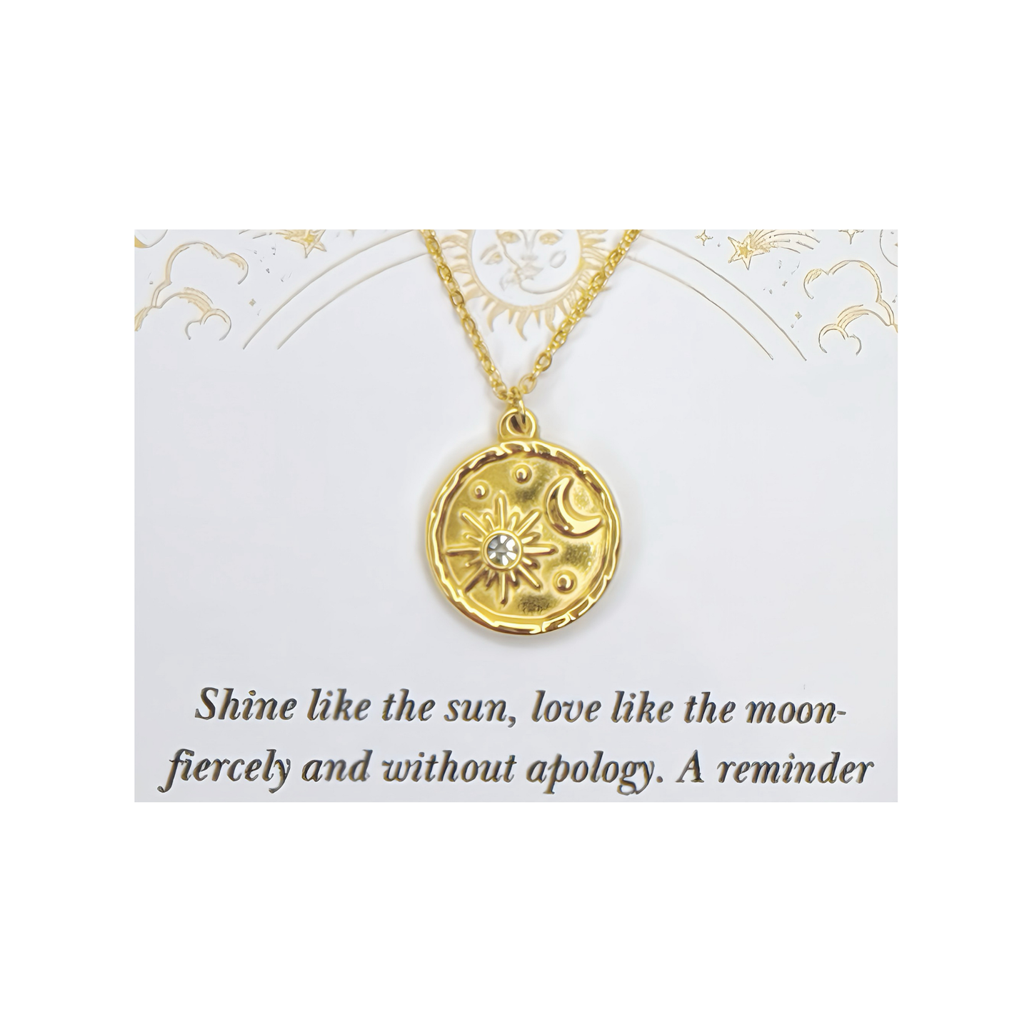 Sun Moon Pendant Necklace