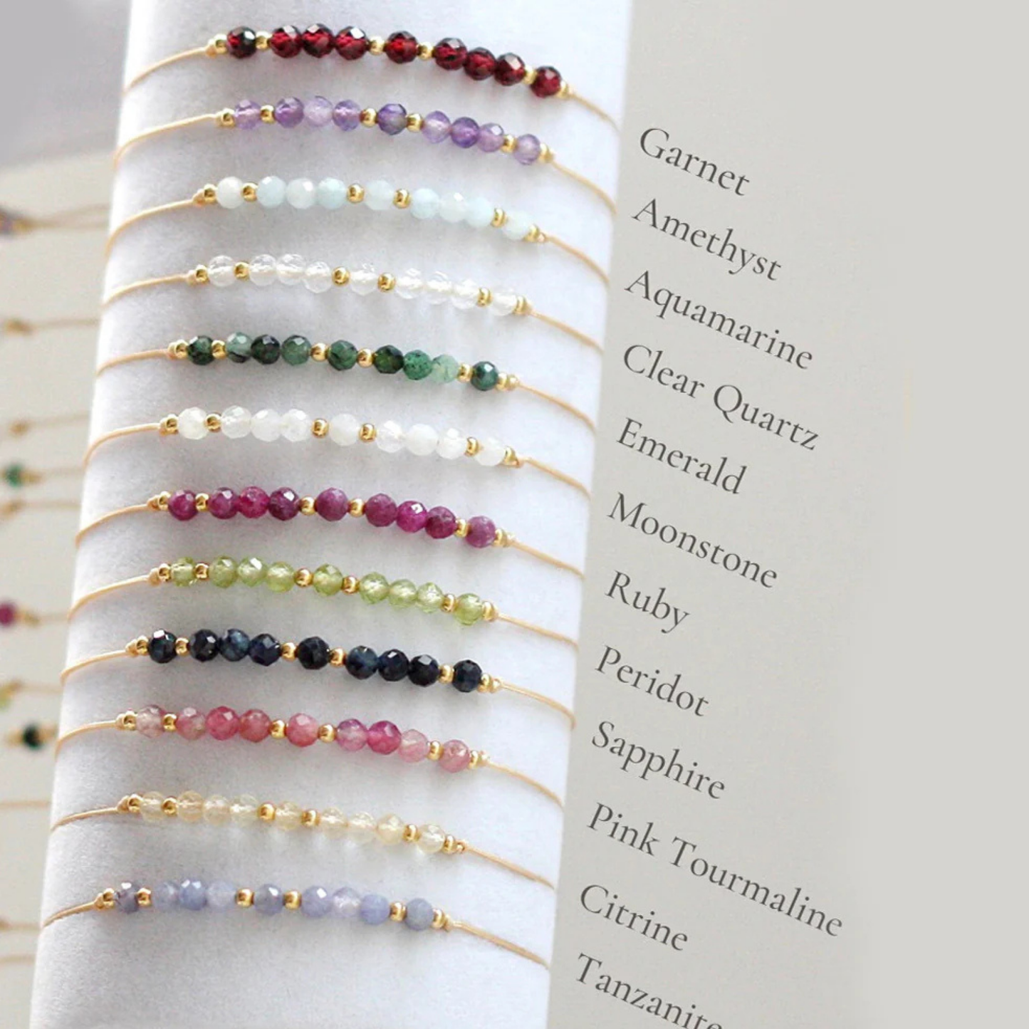 Garnet Bracelet January Birthstone
