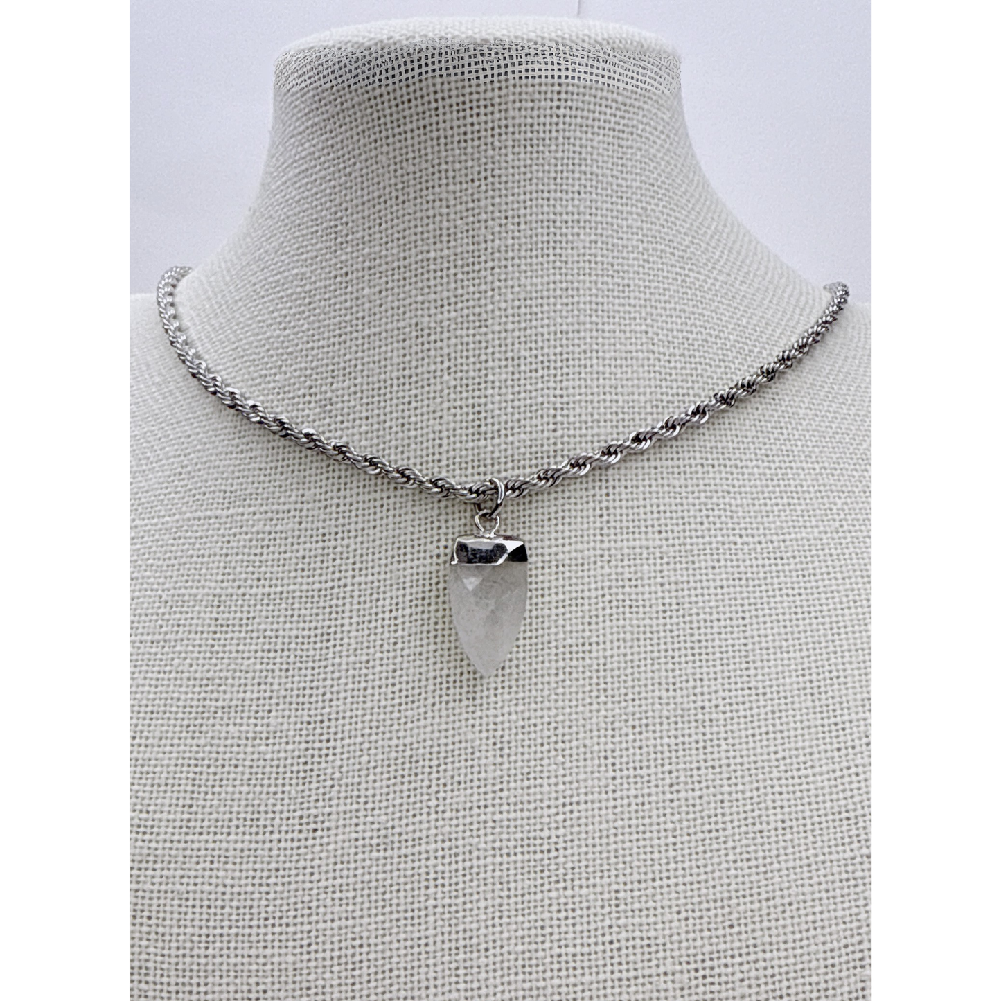 Moonstone Rope Chain Necklace