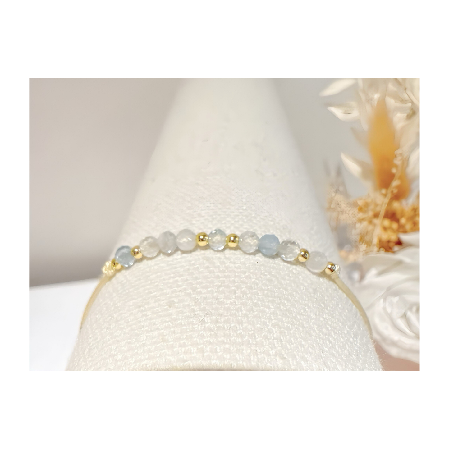 Aquamarine Gemstone Bracelet-March Birthstone