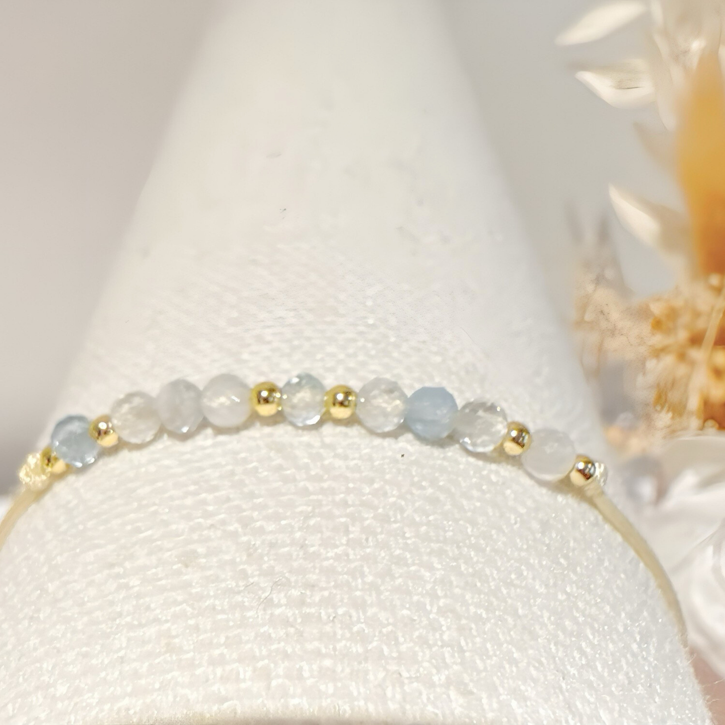 Aquamarine Gemstone Bracelet-March Birthstone
