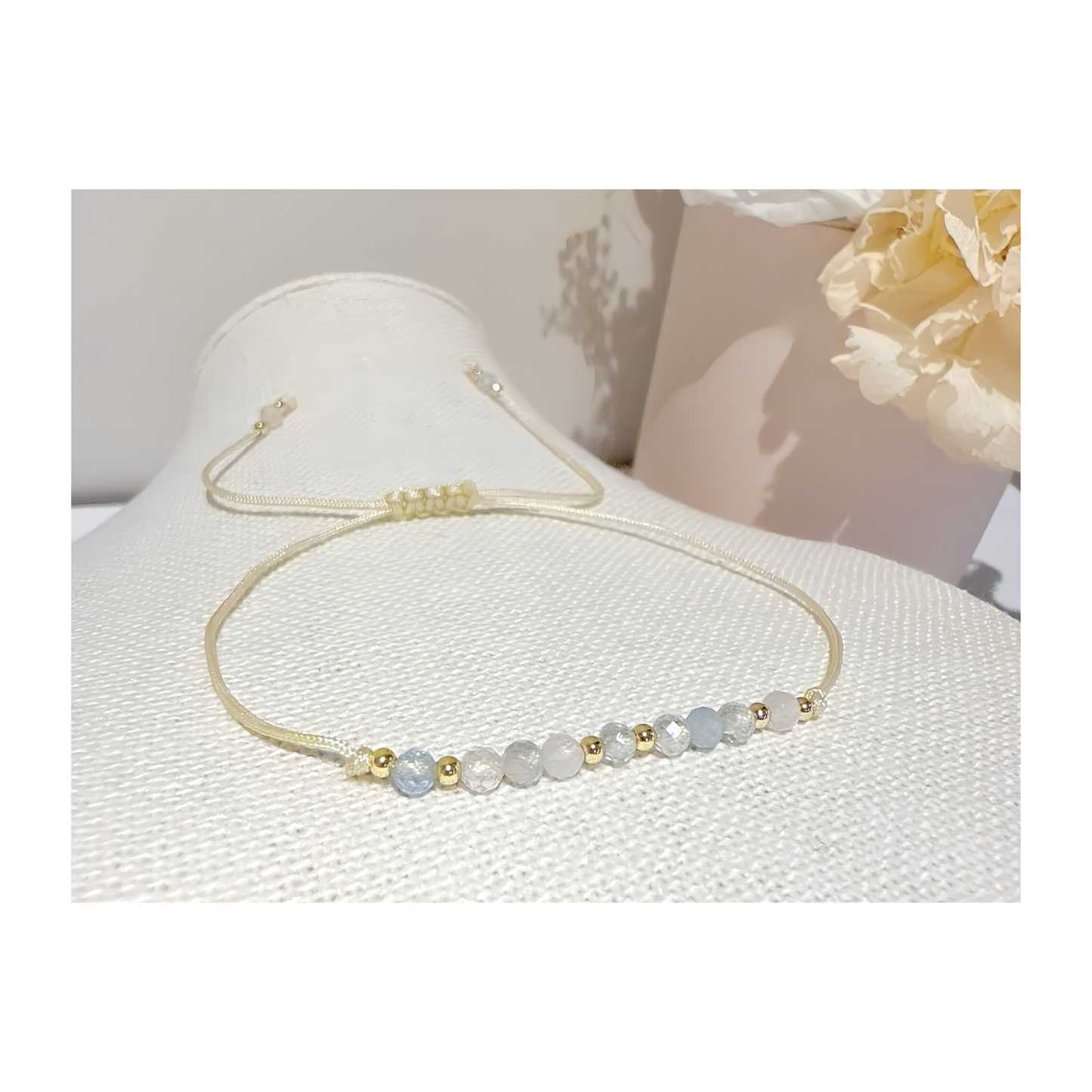 Aquamarine Gemstone Bracelet-March Birthstone