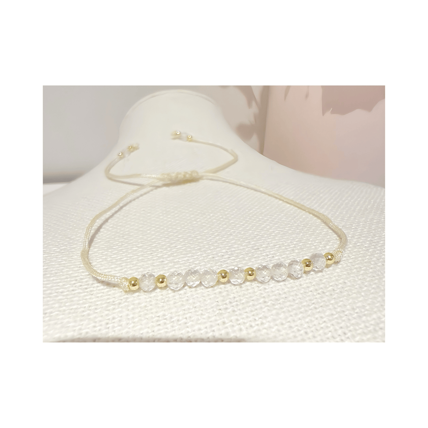 April Birthstone Bracelet Clear Quartz