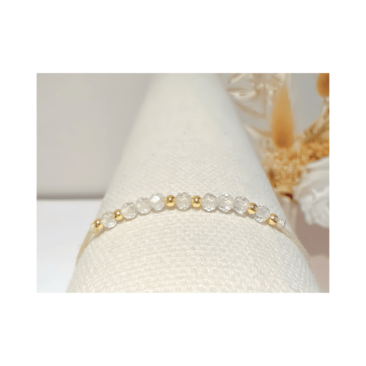 April Birthstone Bracelet Clear Quartz