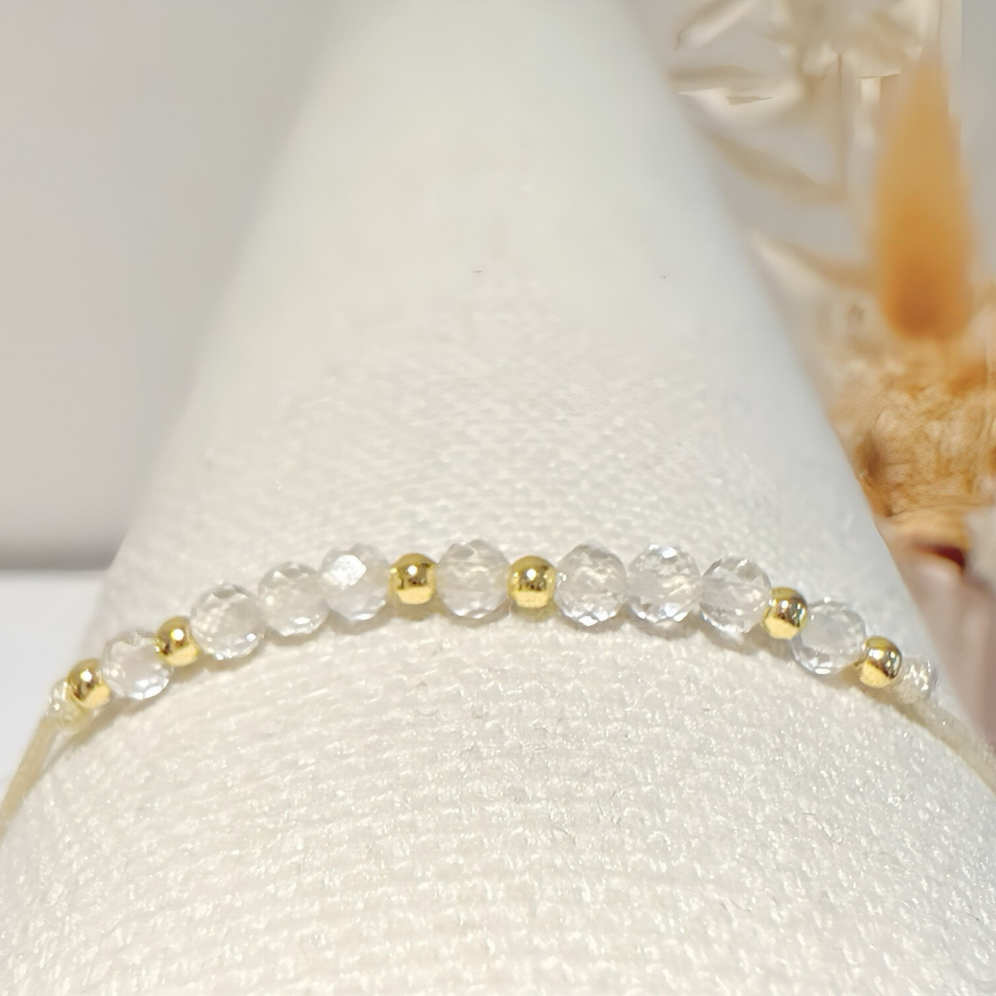 April Birthstone Bracelet Clear Quartz