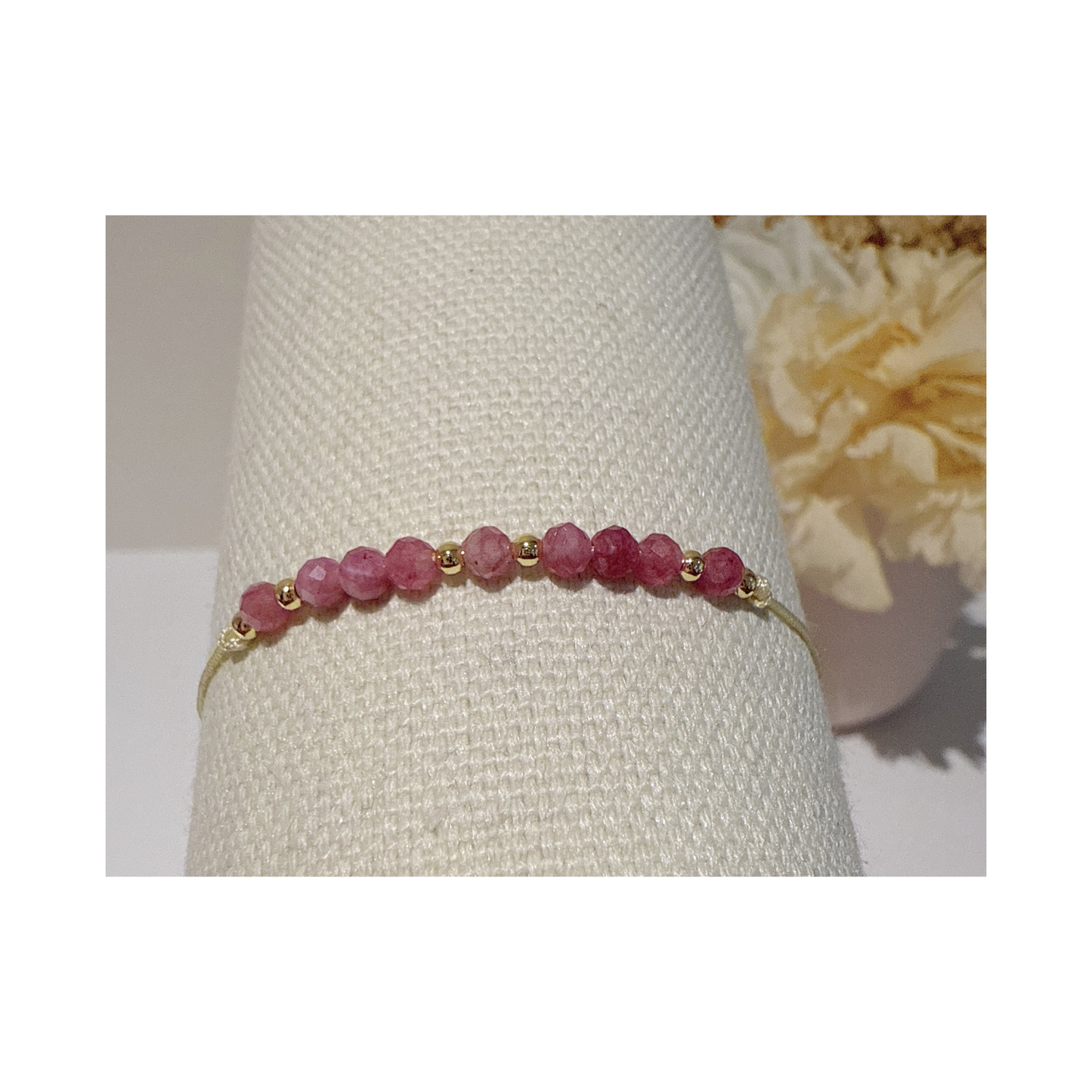 Pink Tourmaline Bracelet October Birthstone
