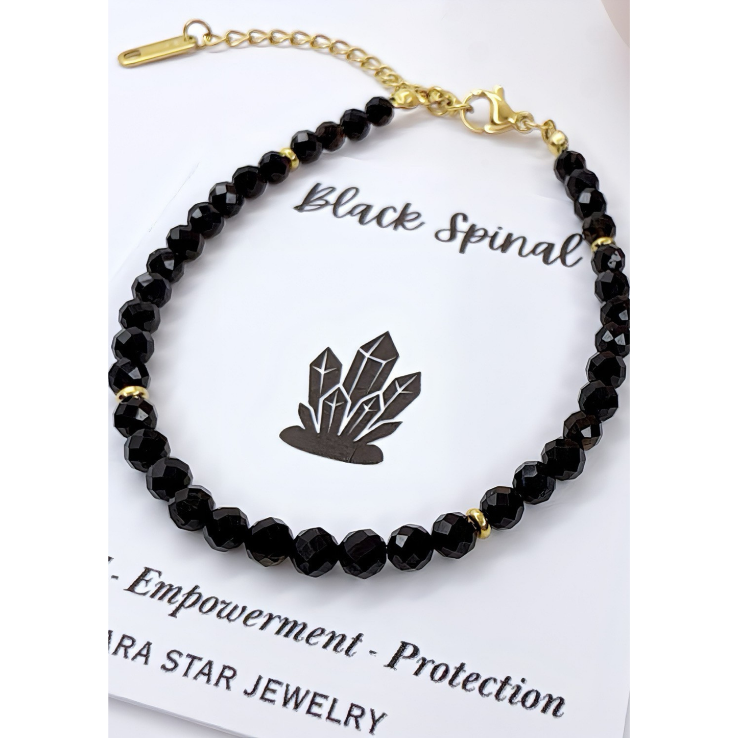 Black Spinel Gemstone Bracelet
