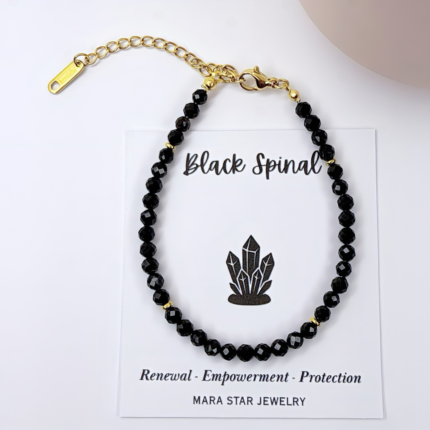 Black Spinel Gemstone Bracelet