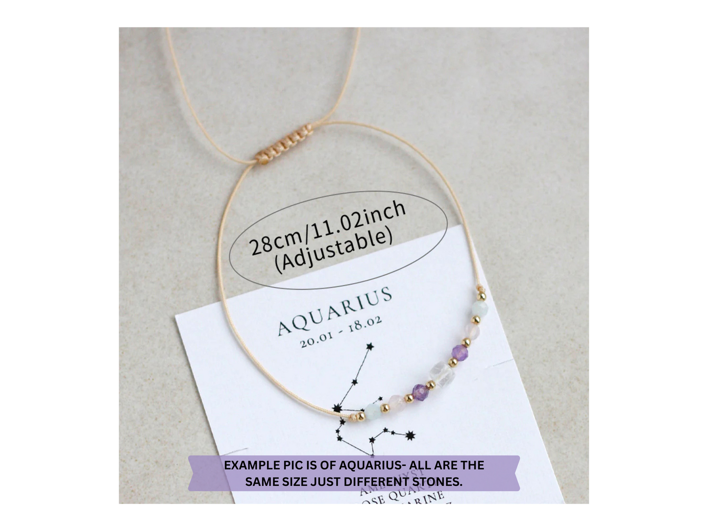 Pisces Gemstone Constellation Bracelet