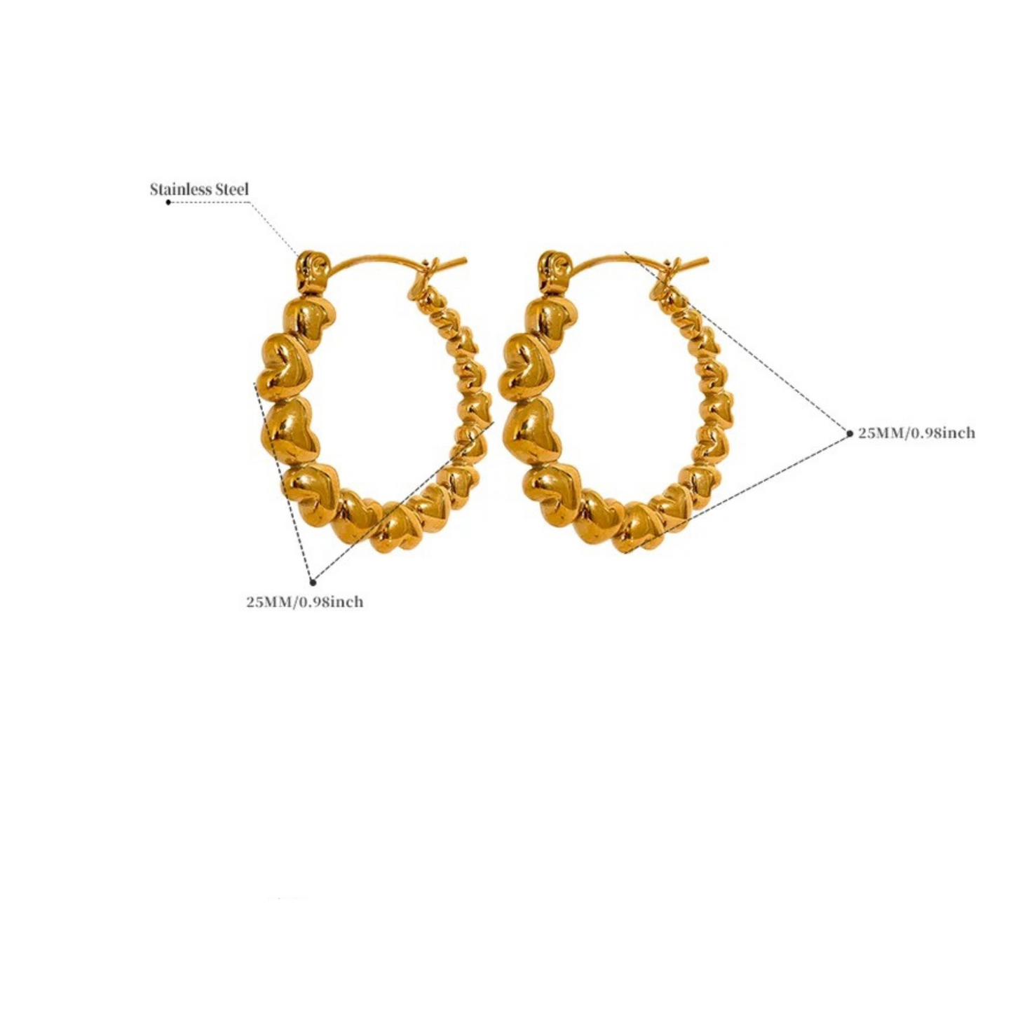 Gradient Heart Hoops