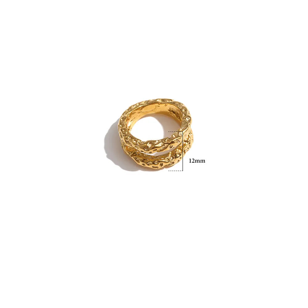 Textured Double Ring