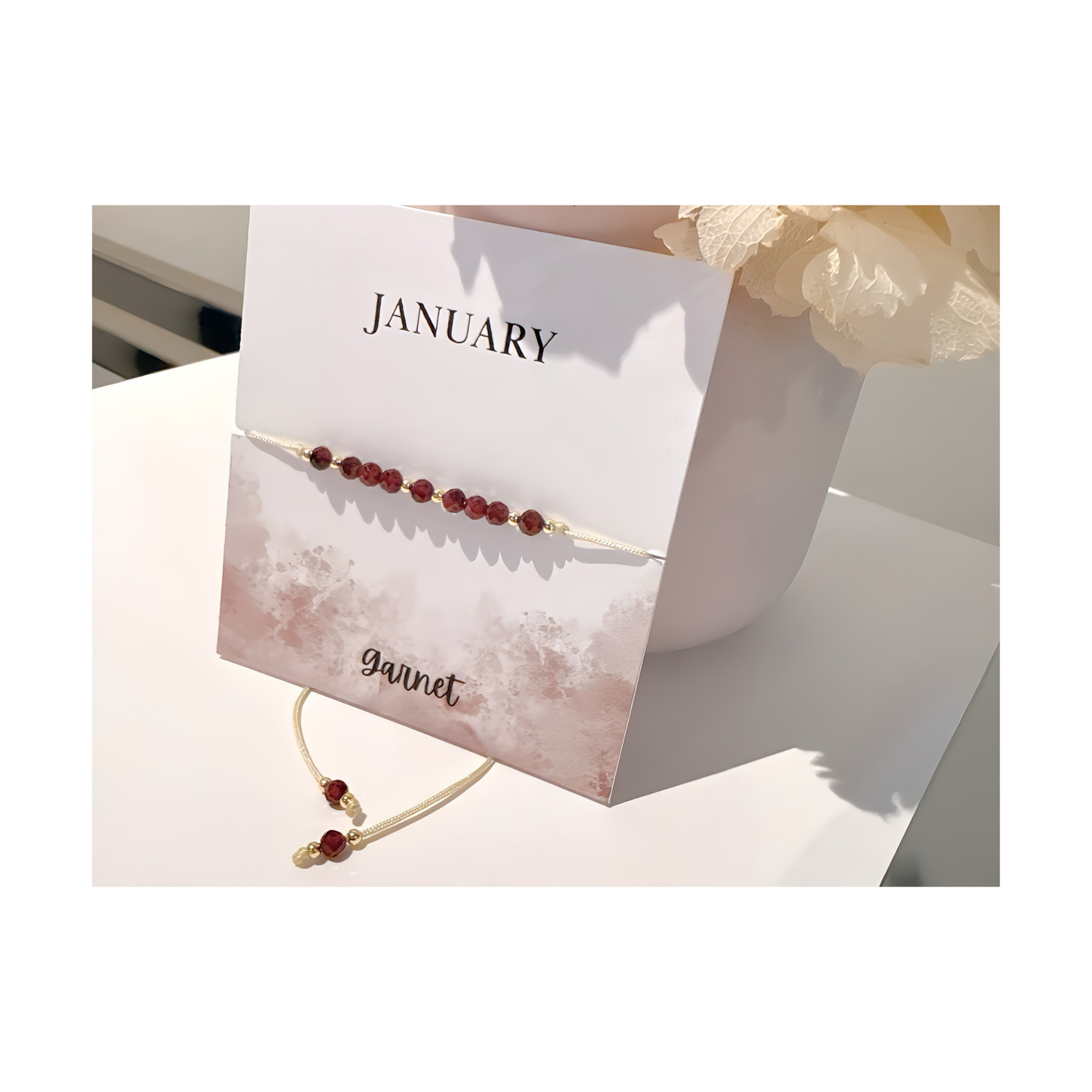 Garnet Bracelet January Birthstone