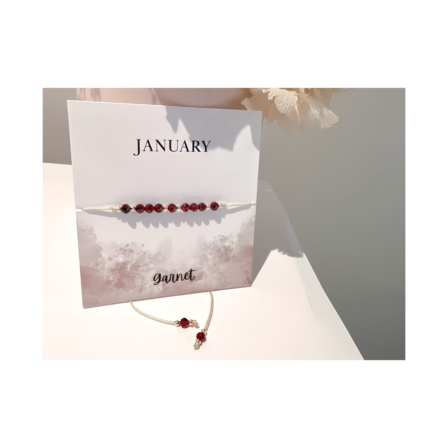 Garnet Bracelet January Birthstone
