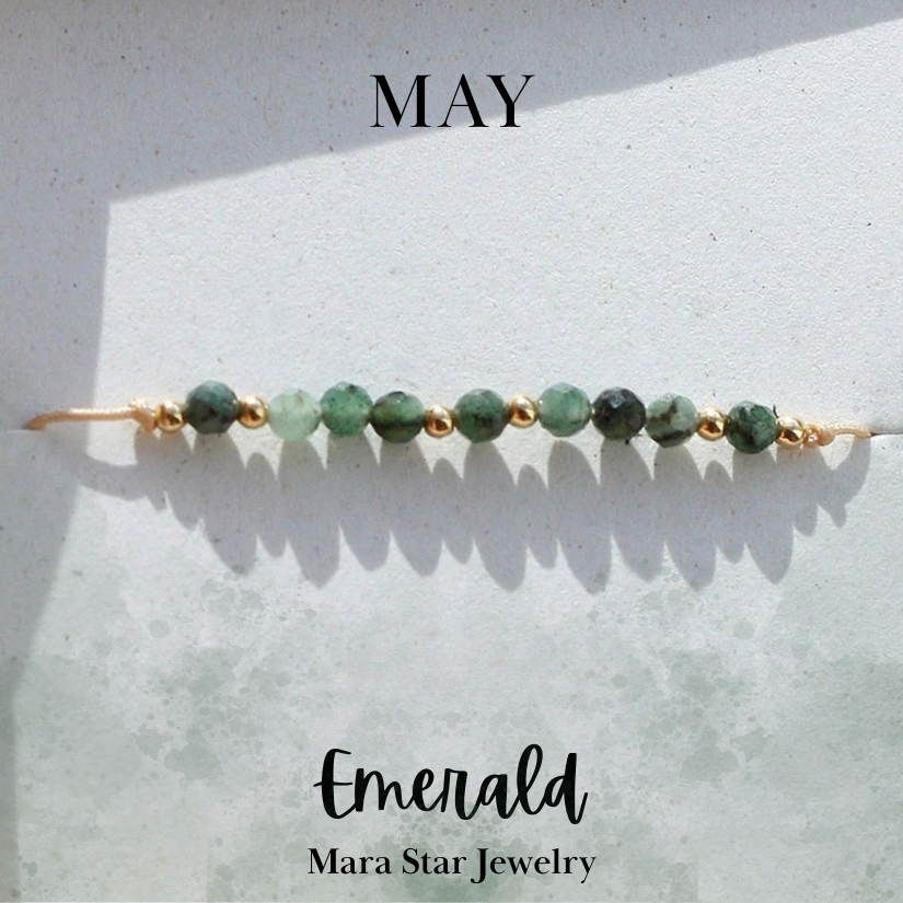 Emerald May Birthstone Bracelet