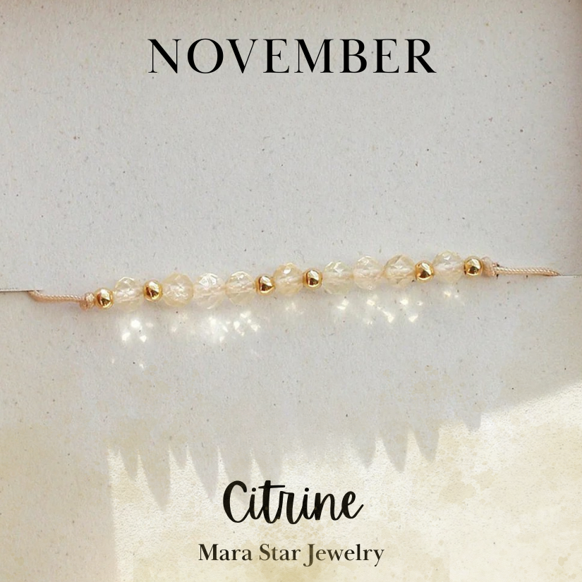 Citrine November Birthstone Bracelet