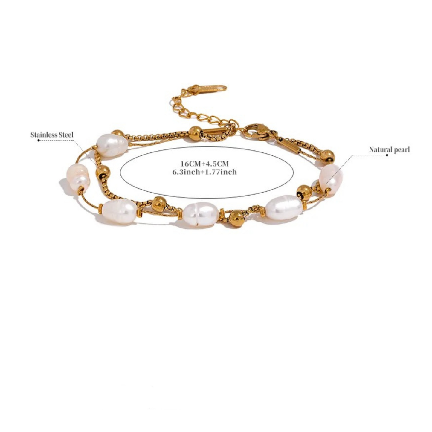 Freshwater Pearl Chain Bracelet