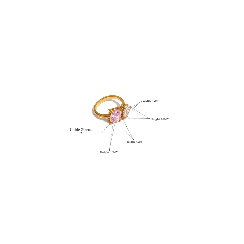 Mixed Jewel Ring Adjustable